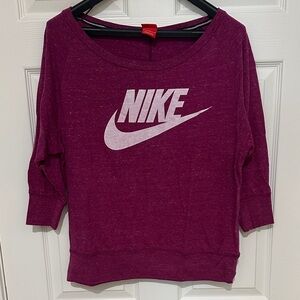 Nike Purple Scoop Neck Sweater